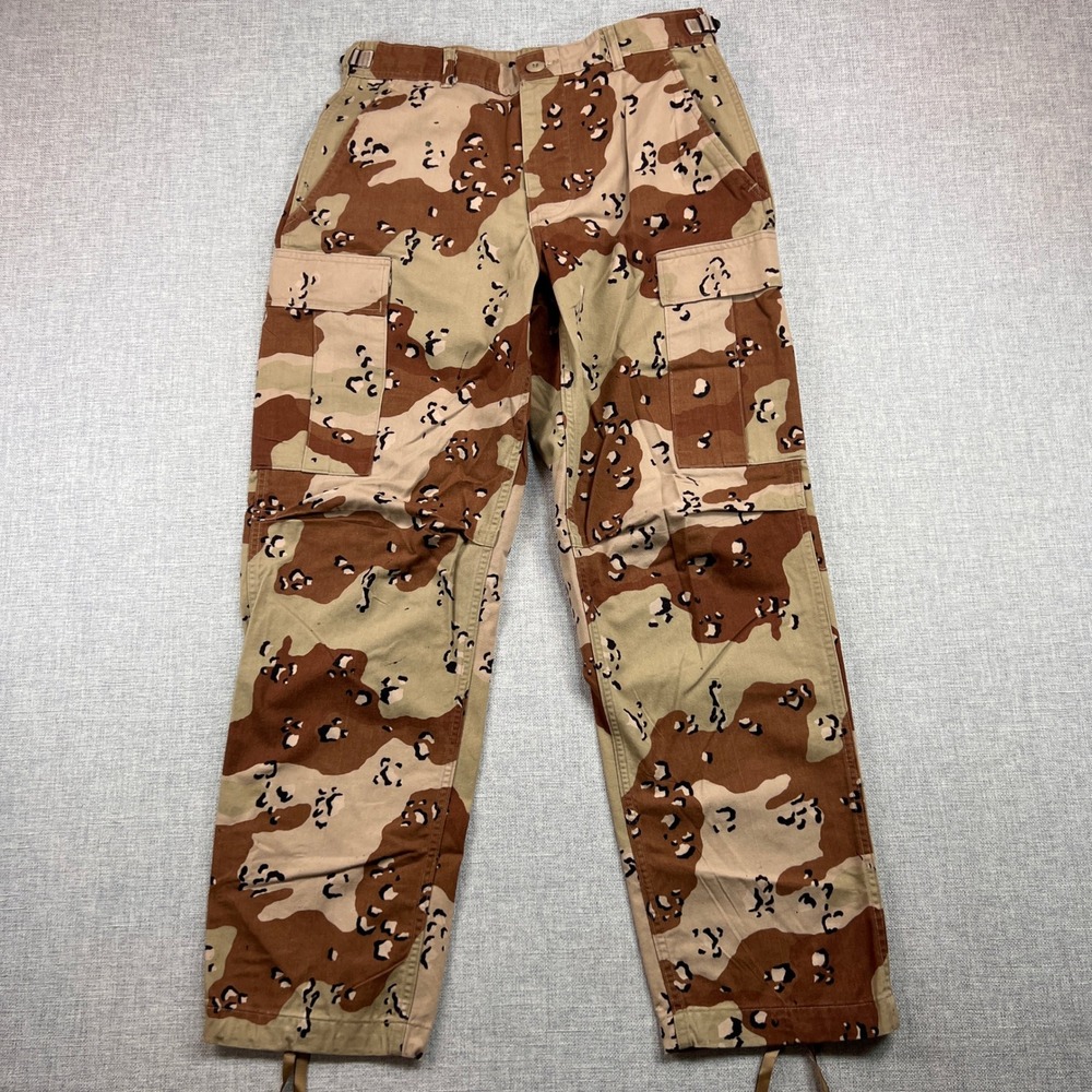 VTG 90s US Military Desert Camo Combat Trousers Men Small Short Chocolate Chip